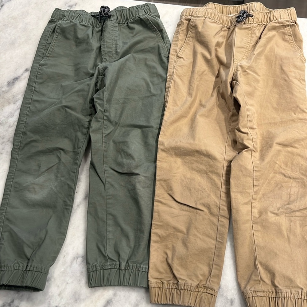 2 Pairs Boys Gap Pull-on Khacki Pants- Size Small
